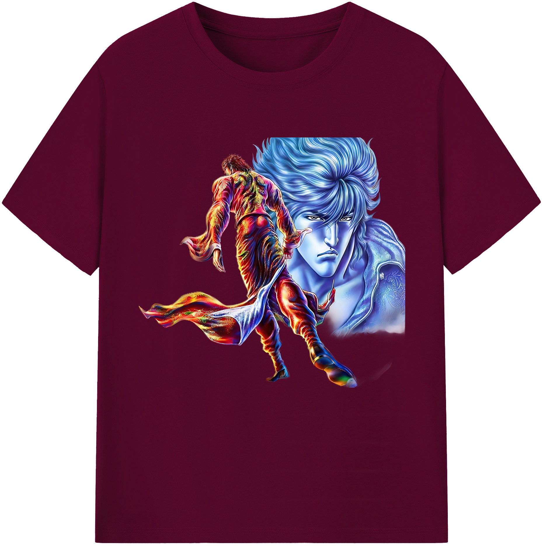 （画像用） 北斗の拳 Fist of the North Star レディースカジュアルプリントTシャツ（綿100％）